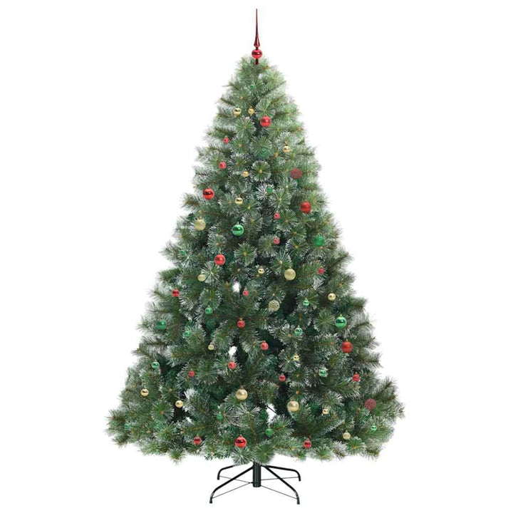 Kunstigt juletræ med 300 LED'er Grøn 240 cm PE og PVC
