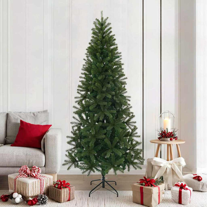 Kunstigt juletræ med stativ Grøn 210 cm PVC, PE og stål