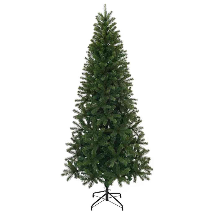 Kunstigt juletræ med stativ Grøn 240 cm PVC, PE og stål