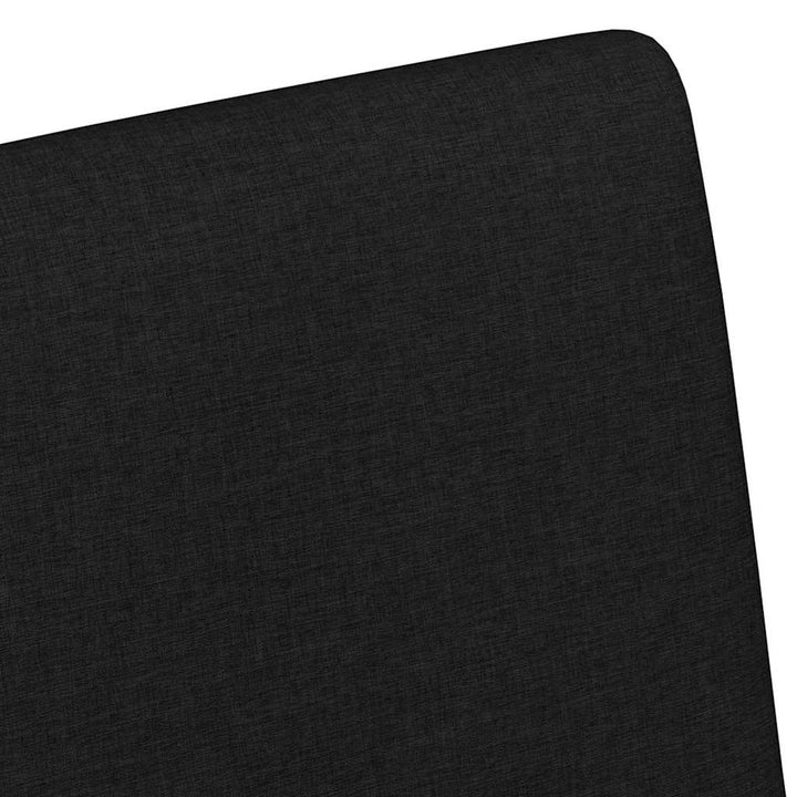 Spisestole med hjul 2 pcs Sort 57 x 66 x 94 cm Stof