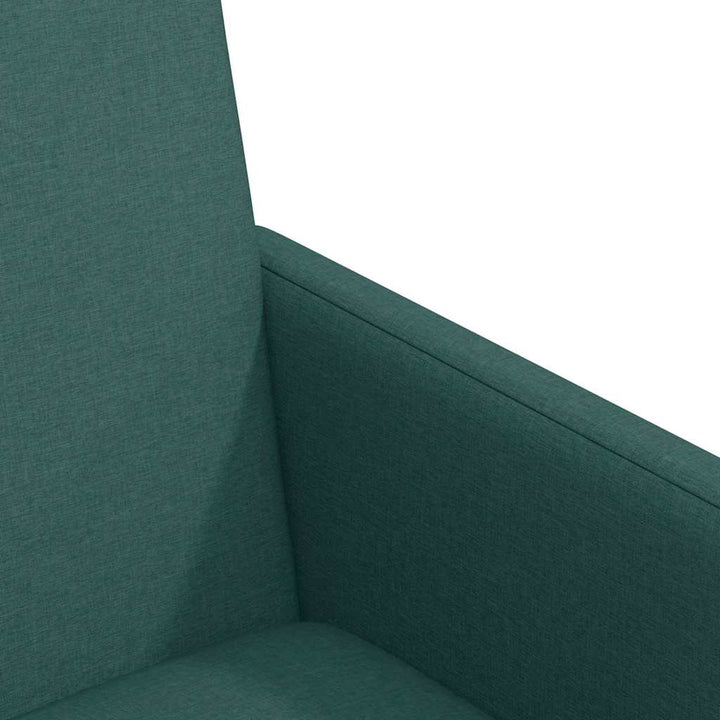 Spisestole med hjul 2 pcs Mørkegrøn 57 x 66 x 94 cm Stof