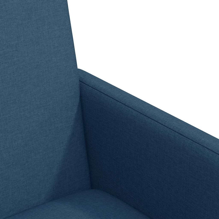 Spisestole med hjul 2 pcs Blå 57 x 66 x 94 cm Stof