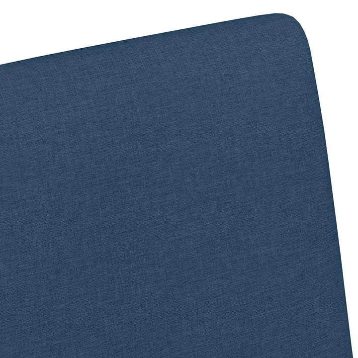 Spisestole med hjul 2 pcs Blå 57 x 66 x 94 cm Stof