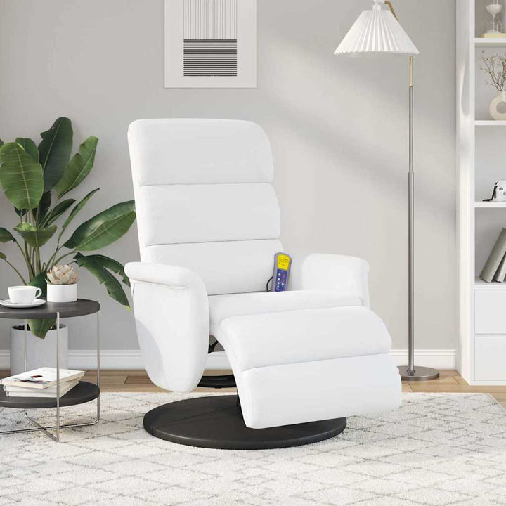 Massage Lænestol Hvid 71 x 98 x 106 cm Kunstlæder