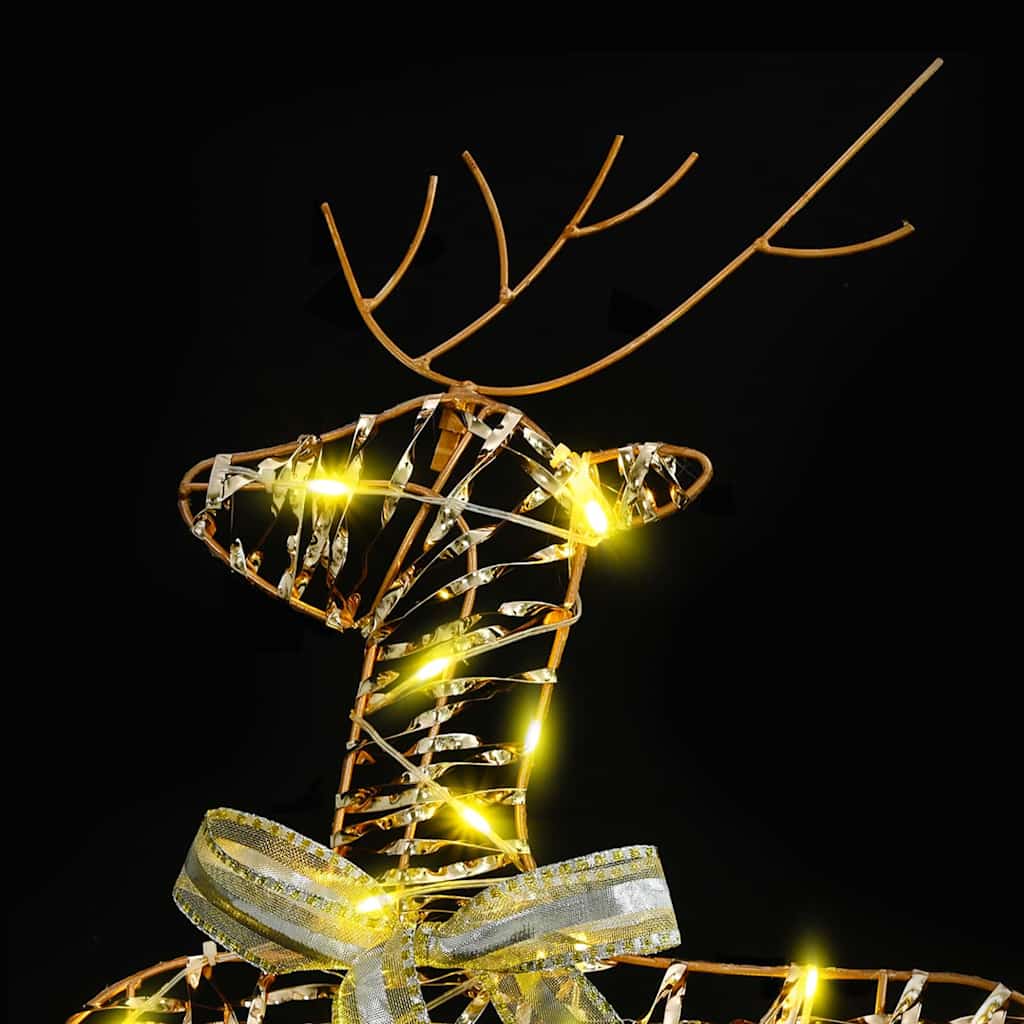 LED Rendyr med 180 LED'er 6 pcs Guld PET