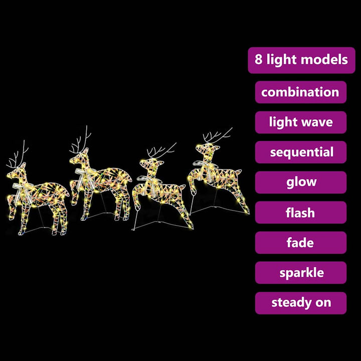 LED Rendyr med 80 LED'er 4 pcs Multifarvet PET