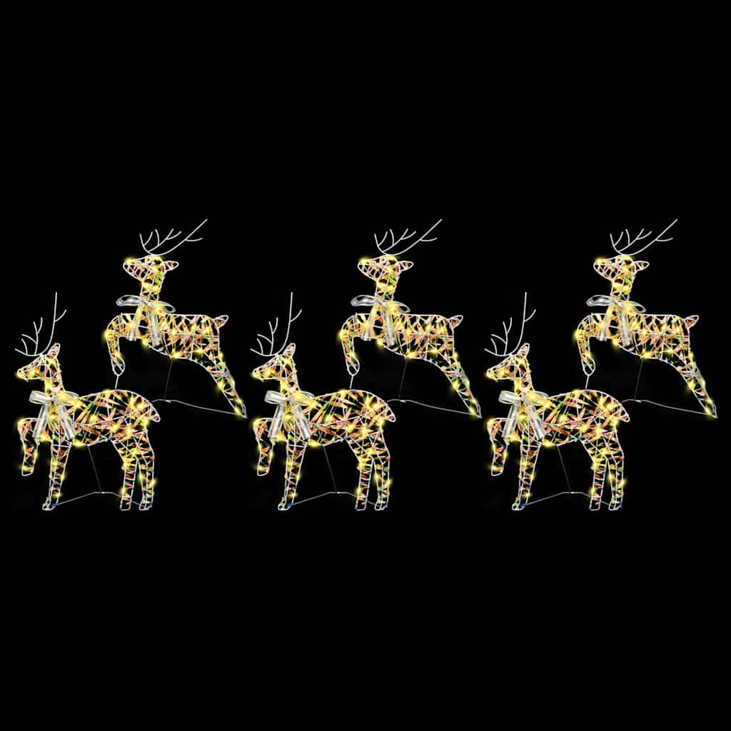 LED Rendyr med 180 LED'er 6 pcs Multifarvet PET