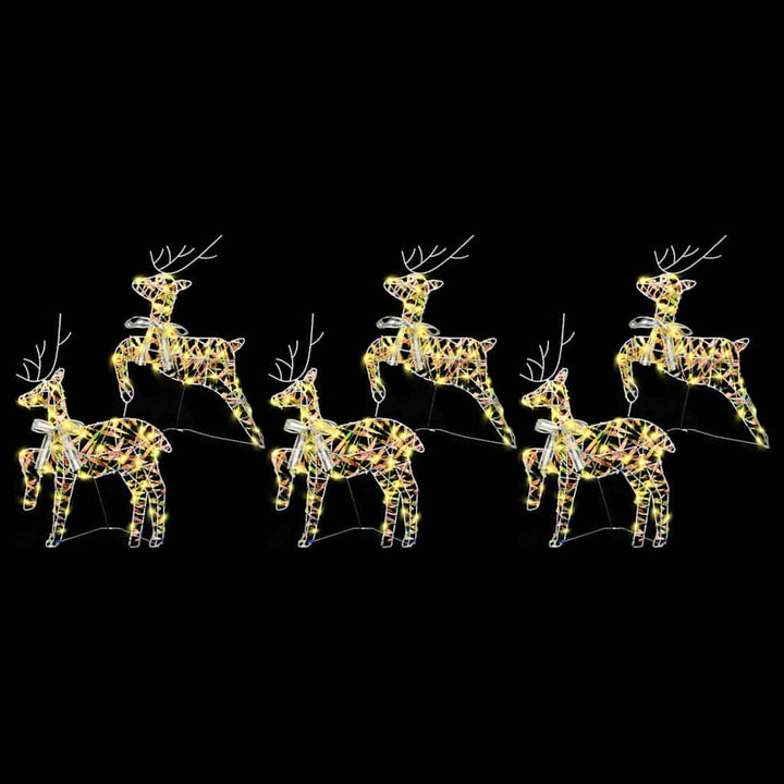 LED Rendyr med 180 LED'er 6 pcs Multifarvet PET