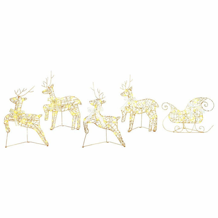 LED Rendyr med 40 LED'er 5 pcs Guld PET