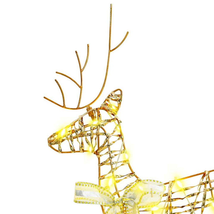 LED Rendyr med 40 LED'er 7 pcs Guld PET