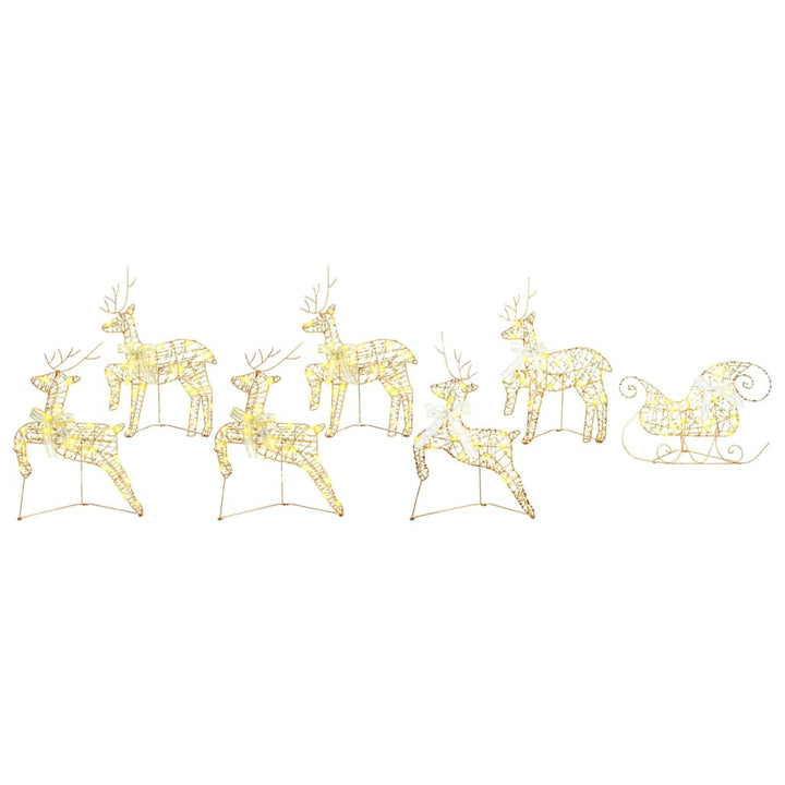 LED Rendyr med 40 LED'er 7 pcs Guld PET