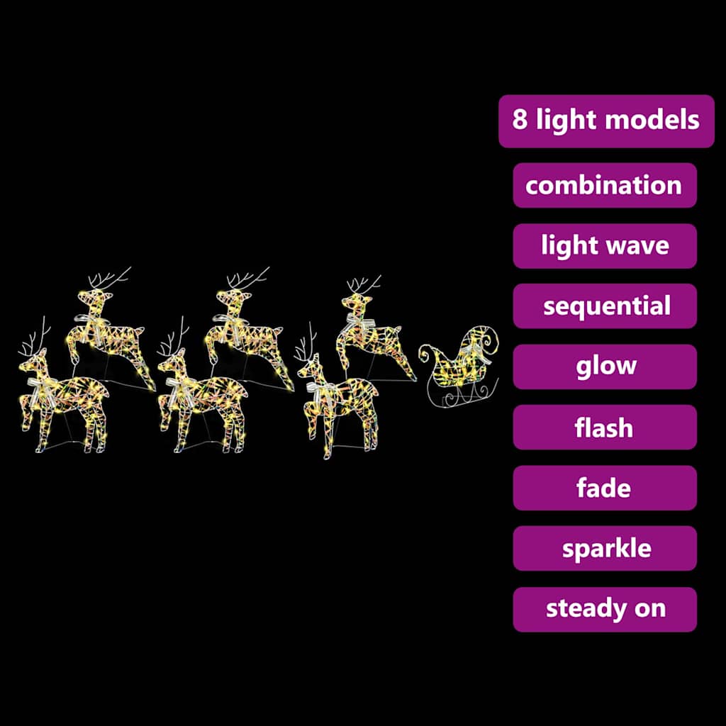 LED Rendyr med 40 LED'er 7 pcs Multifarvet PET