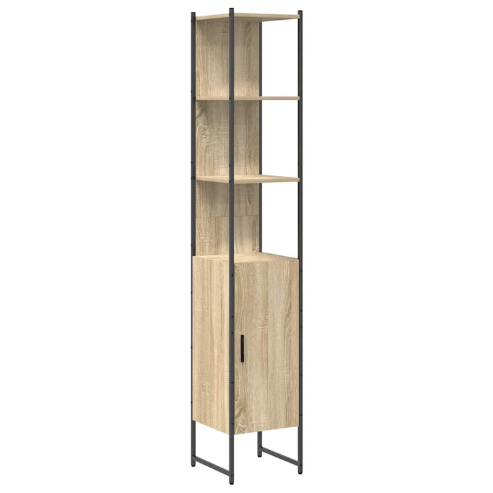 Badeværelsesmøbel sæt Andet 4 pcs Sonoma-eg 33 x 33 x 185.5 cm
