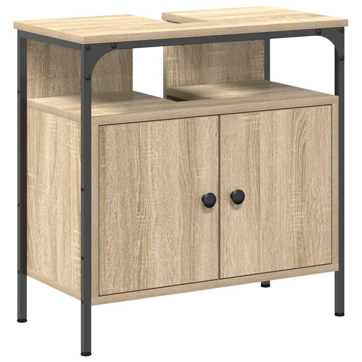 Badeværelsesmøbel sæt Andet 4 pcs Sonoma-eg 33 x 33 x 185.5 cm