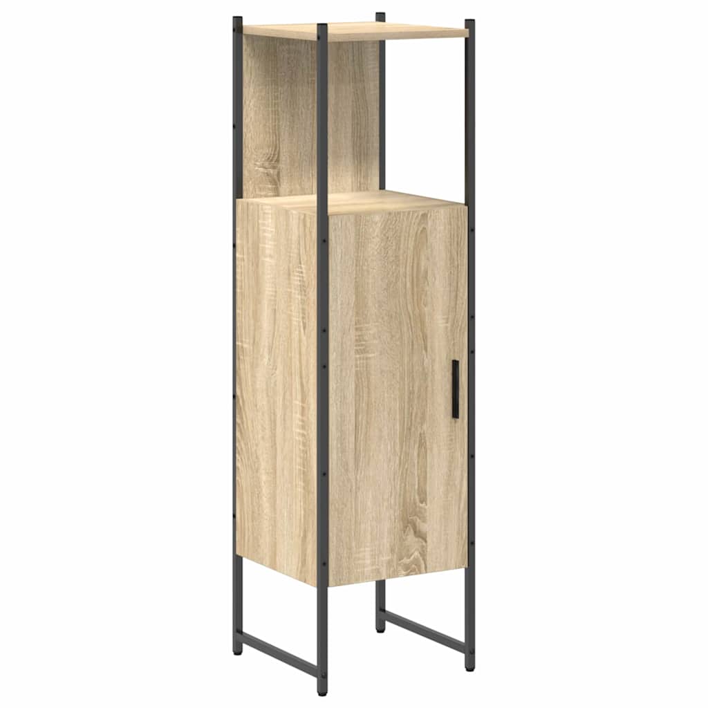 Badeværelsesmøbel sæt 4 pcs Sonoma-eg 33 x 33 x 185.5 cm