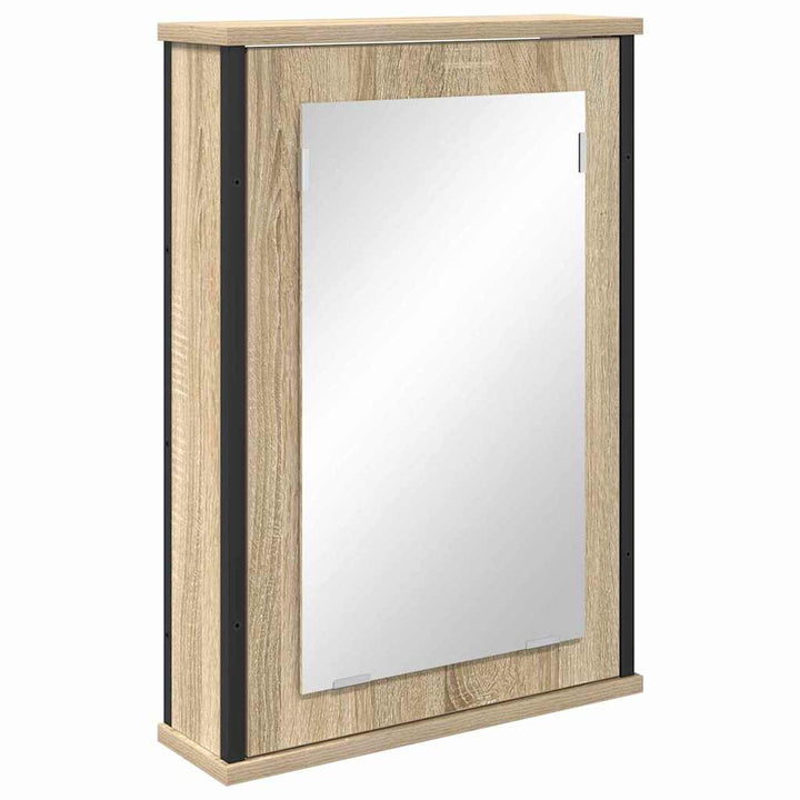 Badeværelsesmøbel sæt 4 pcs Sonoma-eg 33 x 33 x 185.5 cm