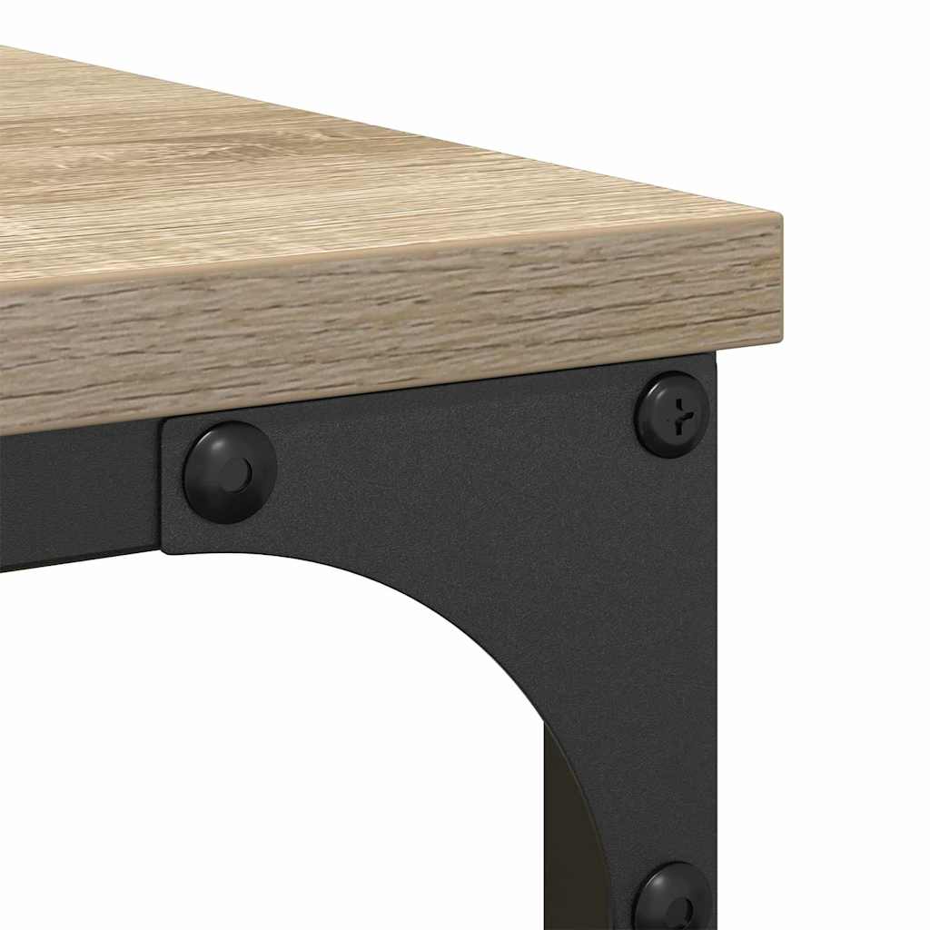 Badeværelsesmøbel sæt 3 pcs Sonoma-eg 33 x 33 x 185.5 cm