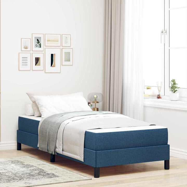 Box spring seng med madras Blå 100 x 200 cm Stof