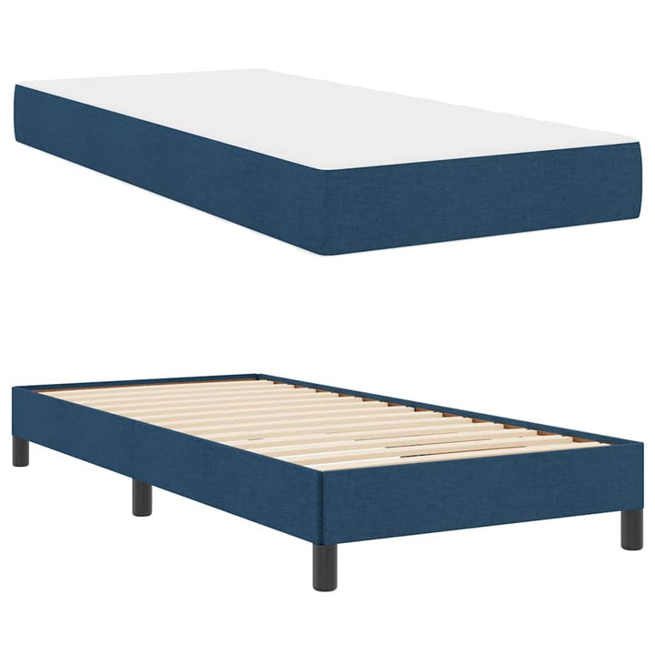 Box spring seng med madras Blå 100 x 200 cm Stof