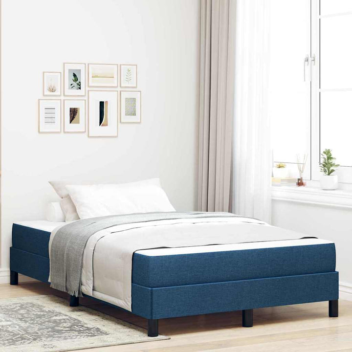 Box spring seng med madras Blå 120 x 200 cm Stof