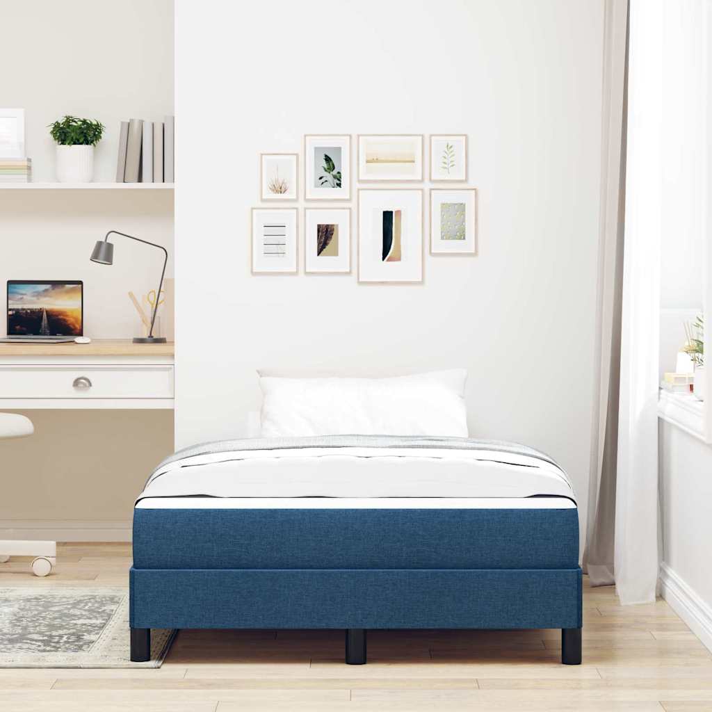 Box spring seng med madras Blå 120 x 200 cm Stof