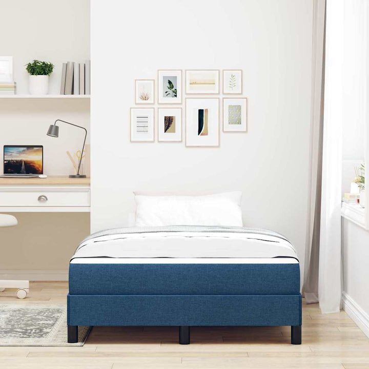 Box spring seng med madras Blå 120 x 200 cm Stof
