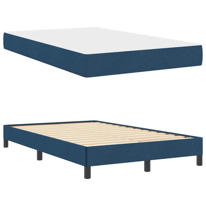 Box spring seng med madras Blå 120 x 200 cm Stof