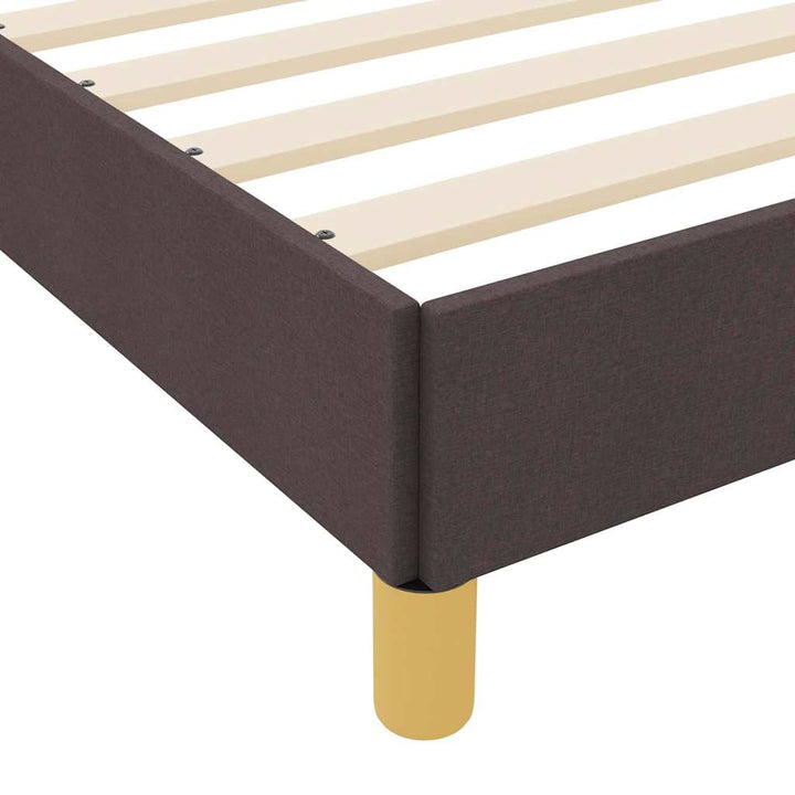 Box spring seng Brun 80 x 200 cm Stof og konstrueret træ