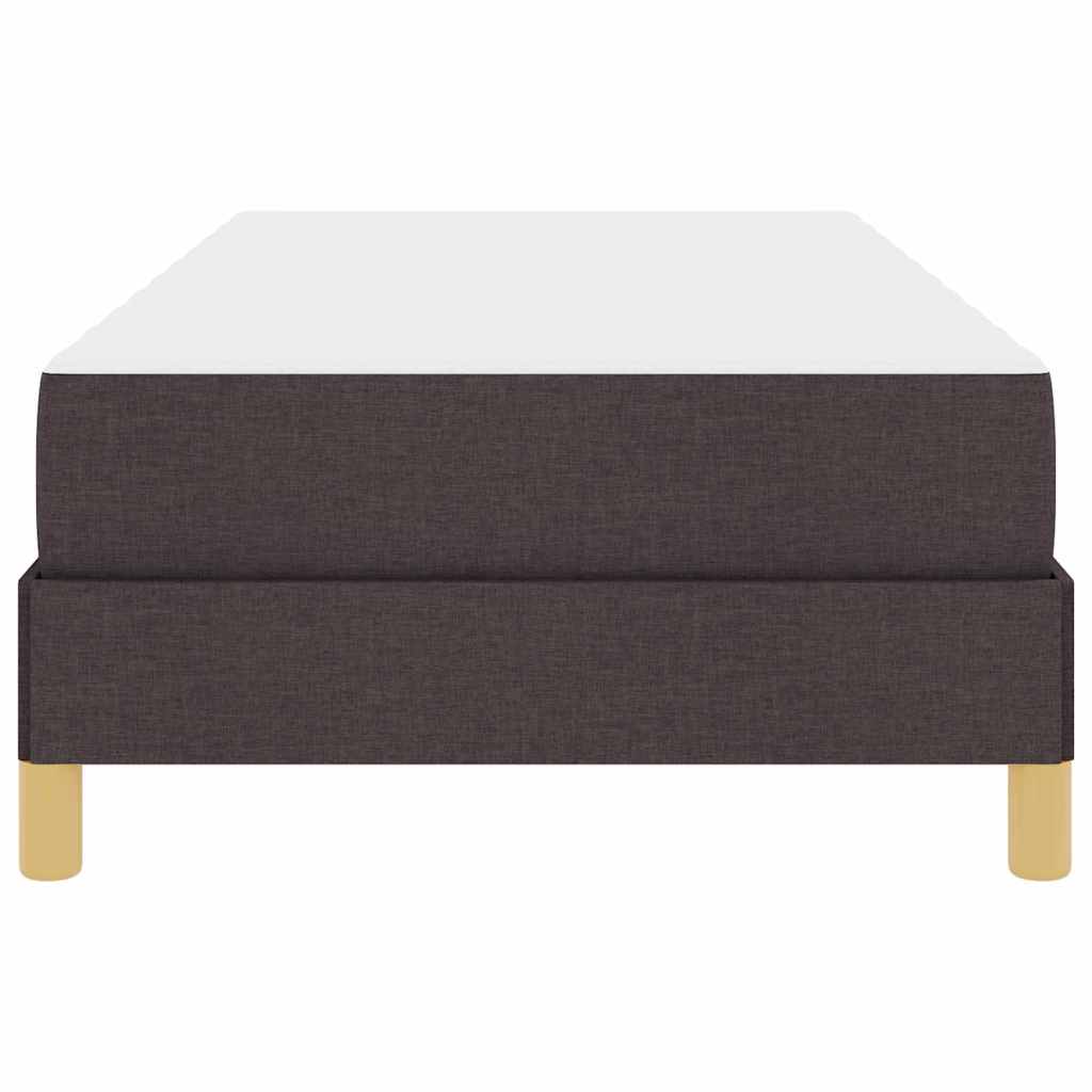 Box spring seng Brun 80 x 200 cm Stof og konstrueret træ