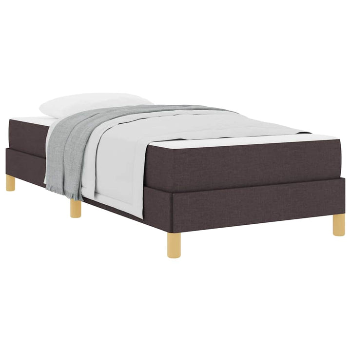 Box spring seng Brun 80 x 200 cm Stof og konstrueret træ