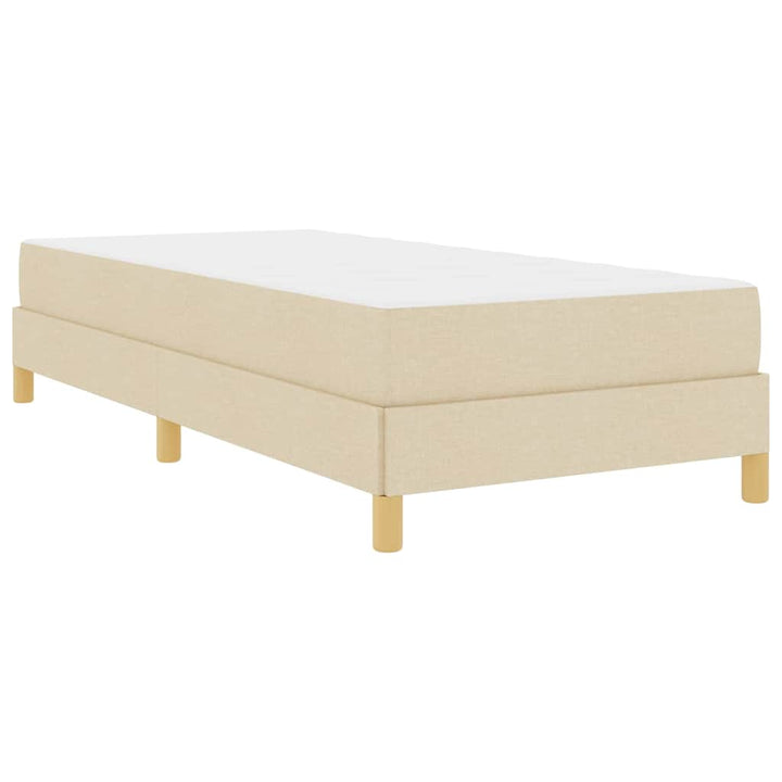 Box spring seng Creme og Brun 90 x 190 cm