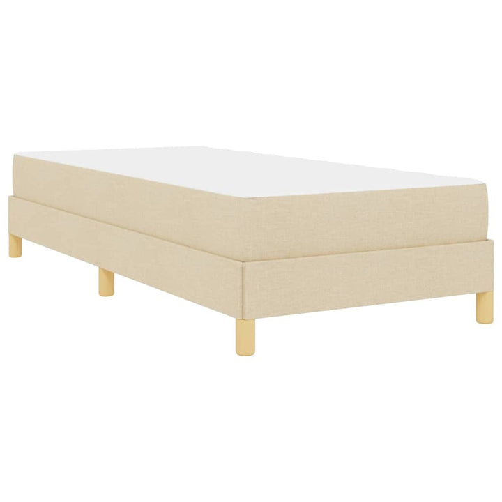 Box spring seng Creme og Brun 90 x 190 cm