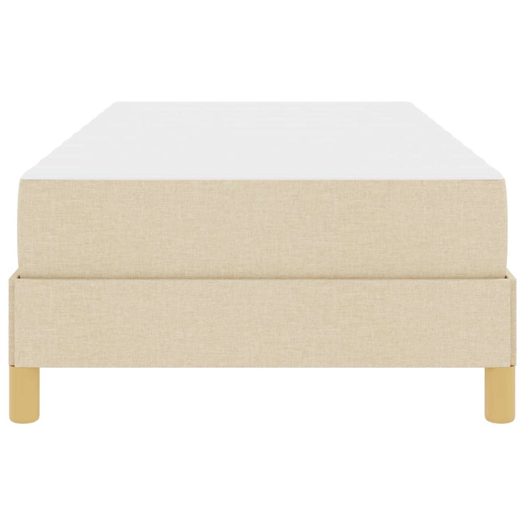 Box spring seng Creme og Brun 90 x 190 cm