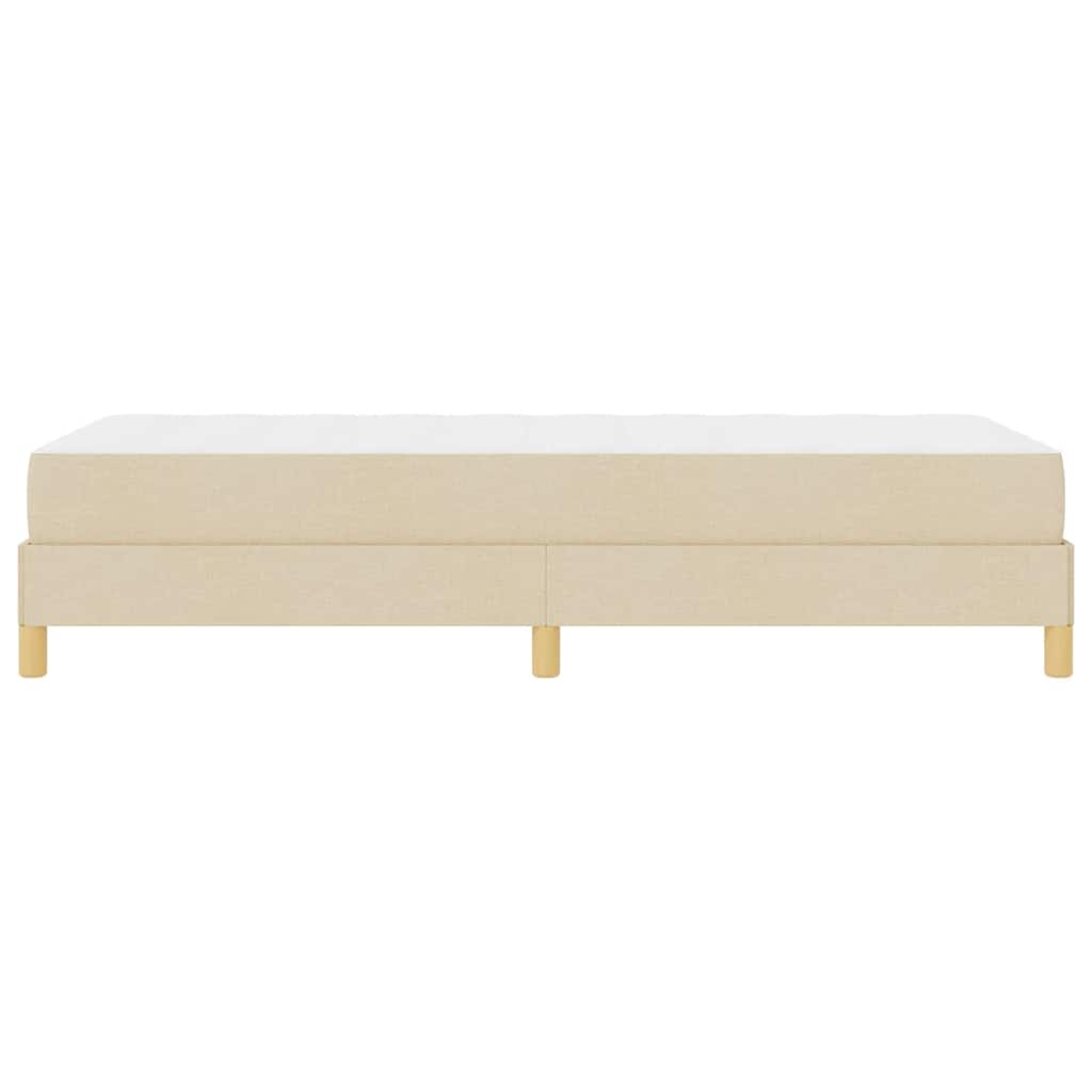 Box spring seng Creme og Brun 90 x 190 cm