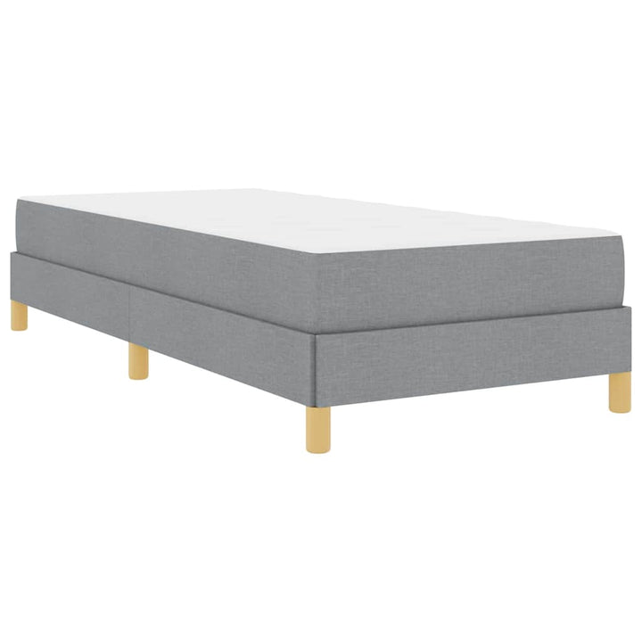 Box spring seng Lysegrå og Brun 90 x 200 cm