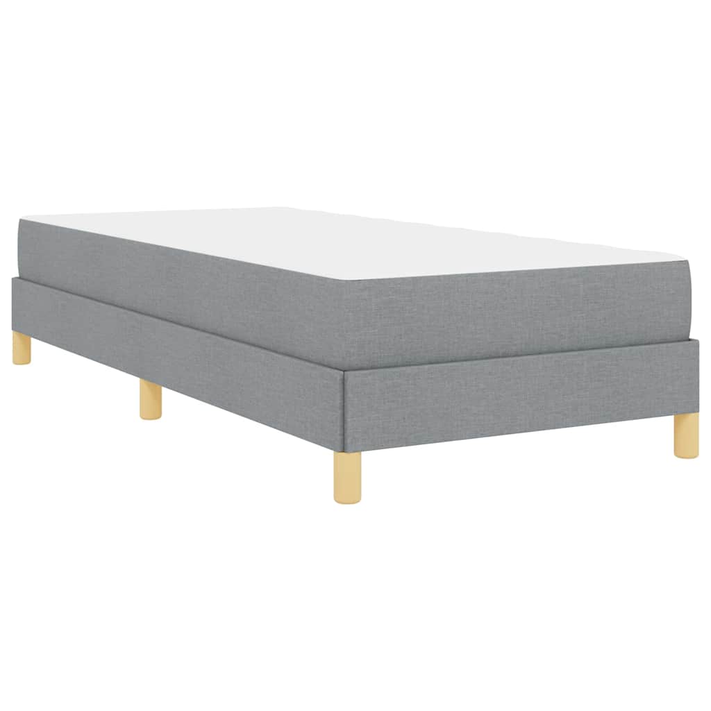 Box spring seng Lysegrå og Brun 90 x 200 cm