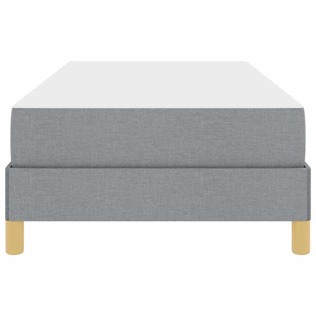 Box spring seng Lysegrå og Brun 90 x 200 cm
