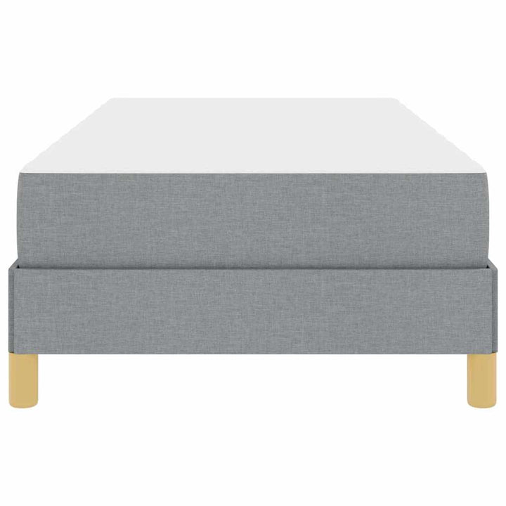 Box spring seng Lysegrå og Brun 90 x 200 cm