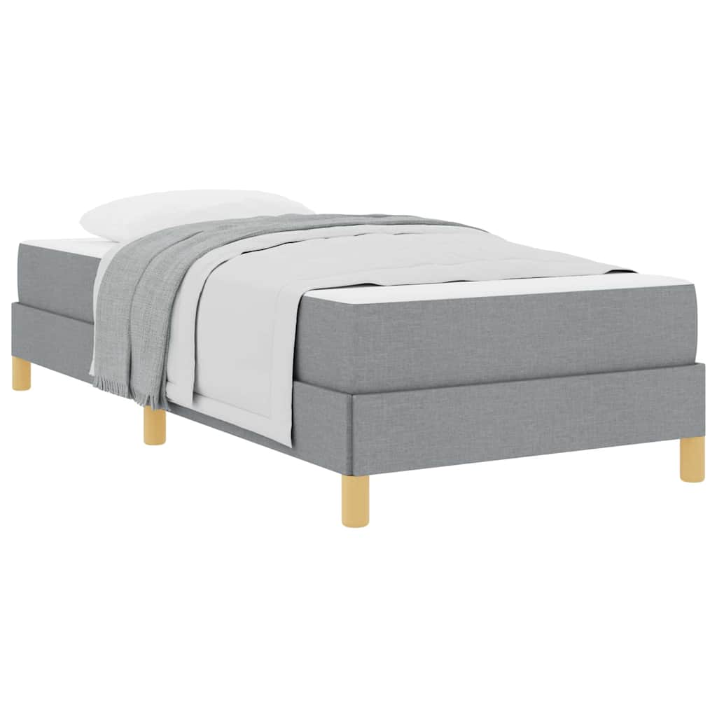 Box spring seng Lysegrå og Brun 90 x 200 cm