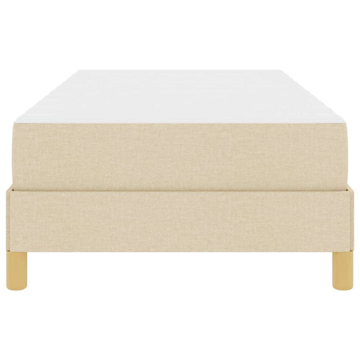 Box spring seng Creme og Brun 100 x 200 cm