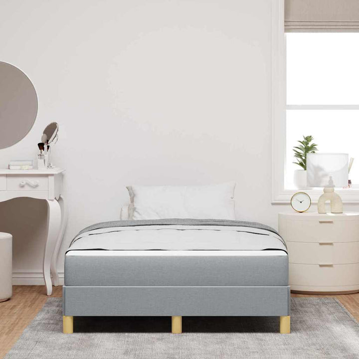 Box spring seng Lysegrå og Brun 120 x 200 cm