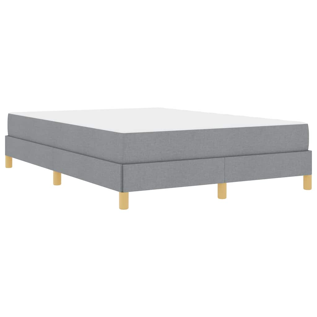 Box spring seng Lysegrå og Brun 140 x 190 cm