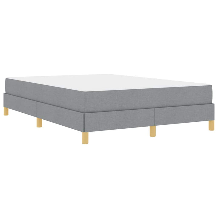 Box spring seng Lysegrå og Brun 140 x 190 cm