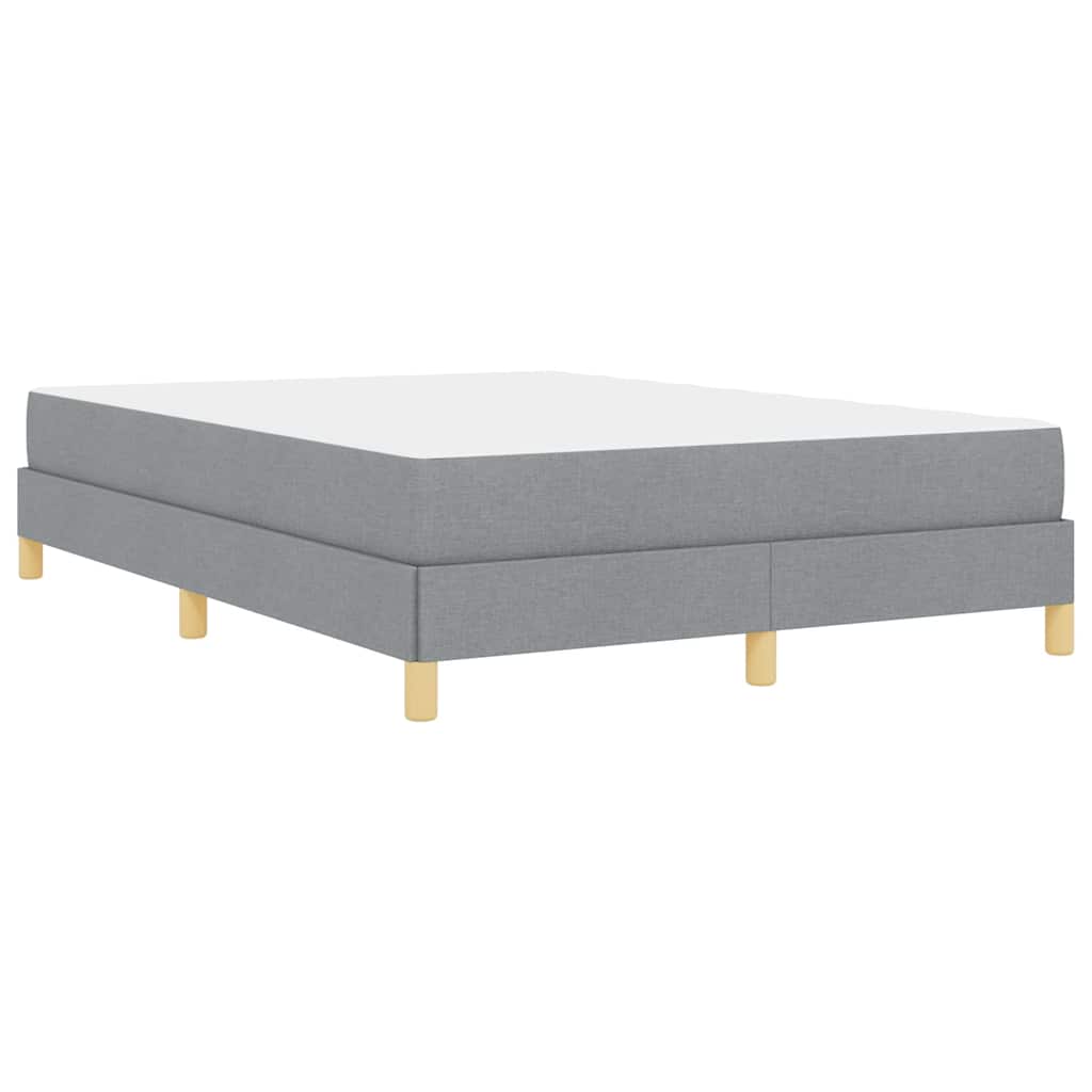 Box spring seng Lysegrå og Brun 140 x 190 cm
