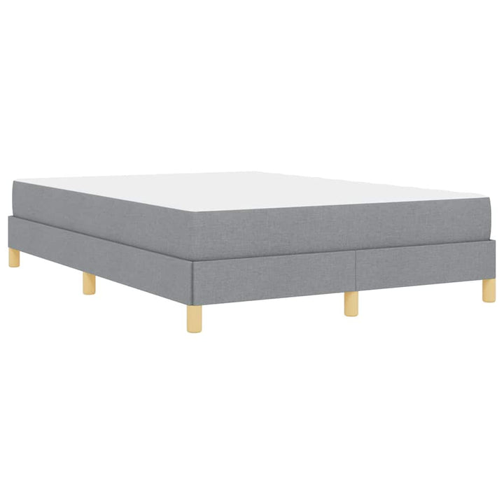 Box spring seng Lysegrå og Brun 140 x 190 cm