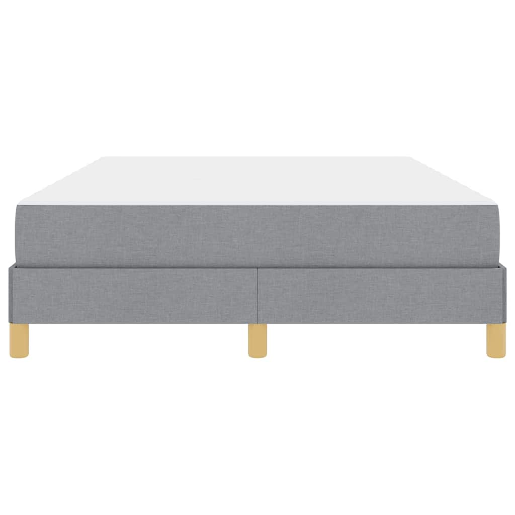 Box spring seng Lysegrå og Brun 140 x 190 cm