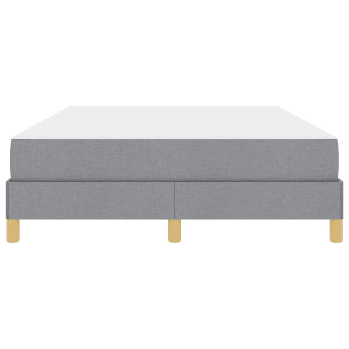 Box spring seng Lysegrå og Brun 140 x 190 cm
