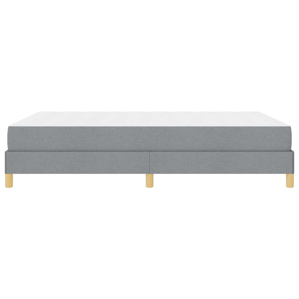 Box spring seng Lysegrå og Brun 140 x 190 cm