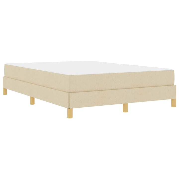 Box spring seng Creme og Brun 140 x 190 cm