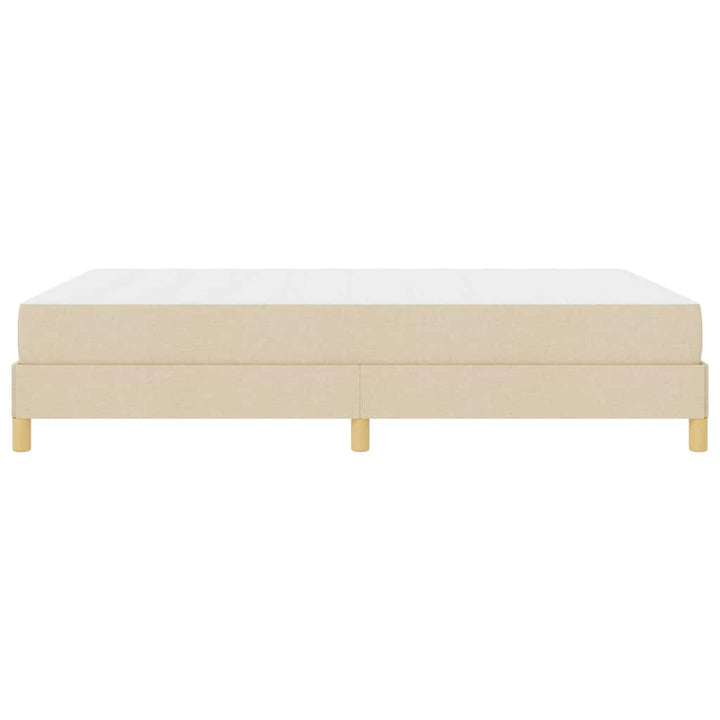 Box spring seng Creme og Brun 140 x 190 cm